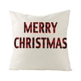 thumbnail image 3 of Fundas de almohada navideñas rojas, decoraciones navideñas de 18x18 pulgadas, feliz árbol de Navidad, copo de nieve, decoración navideña de invierno, cojín, 3 of 4