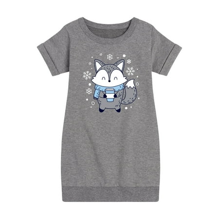 

Instant Message - Winter Fox - Toddler & Youth Girls Fleece Dress