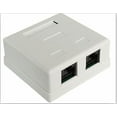 thumbnail image 2 of Wall plate: Surface Block (Biscuit Jack) RJ45 2 Port, 2 of 2