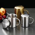 thumbnail image 5 of Juego de 2 tazas de acero inoxidable | Taza de café de doble pared | Juego de té | 300 ml | Tazas térmicas | Tazas de camping irrompibles | M&W, 5 of 5