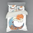 thumbnail image 2 of Ambesonne Beach Bedding Set 3 Pcs, Surfing Giant Ocean Wave Art, Twin XL, Peach Blue, 2 of 3