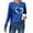 Blue, variant on Women's Casual Fashion Round Neck Long Sleeve T Shirt For Valentine's Day Comfortable And Trendy Base Layer Top. Ideal For Everyday Wear. Fit Mom Workout Shirts Loose Tech Pack Women Short Sleeve Tops