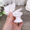thumbnail image 5 of Miniature Furniture Vintage Bathroom Model White Toilet Baby Pretend, 5 of 7