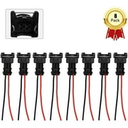 (8pcs) Fuel Injector Connector EV1 OBD1 Plug Wire Harness Pigtail Wiring Loom Clip Cut Fit for RC, Bosch, Honda, Ford,