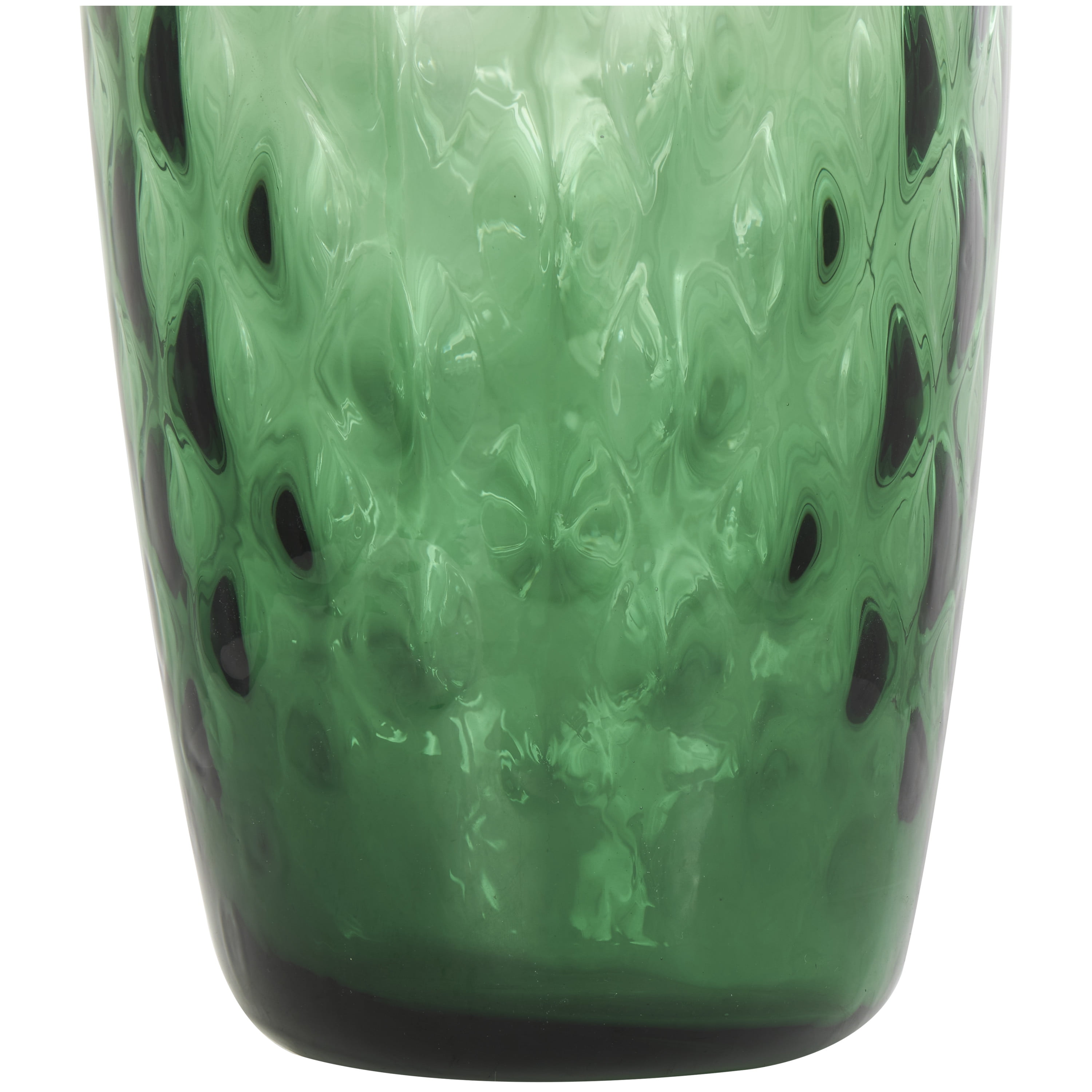 DecMode 20" Handmade Ombre Green Glass Vase
