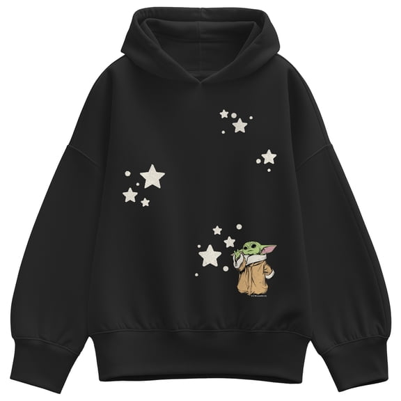 Star Wars - Grogu Stars - Women's Oversized Fleece Hoodie Sweatshirt