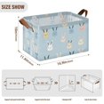 thumbnail image 7 of Yayeee Foldable Storage Basket for Shelves with Handles Waterproof Cloth Bins, Blue Rabbits, 7 of 7