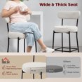thumbnail image 4 of HOMCOM Modern Bar Stools Set of 2 27" Counter Height Barstools, Cream White, 4 of 10