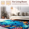 thumbnail image 2 of ODIKA 4'x6' Machine Washable Non-Slip Area Rug, Charming Adventure Doormat with Cartoonish Sea Life High Traffic Rug, Blue, 282567, 2 of 5