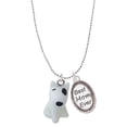 thumbnail image 1 of Delight Jewelry Resin White Bull Terrier Dog Best Mom Ever Charm Necklace, 1 of 4