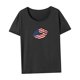 thumbnail image 4 of Camiseta de mujer de verano suave cuello redondo camiseta para viajes de playa mochilero femenino Gris, 4 of 7
