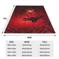 thumbnail image 3 of Pofeuu Black Spider Web With Spiders Print Ultra-Soft Micro Fleece Blanket,for Bed Or Sofa,All Season Throw Blankets Flannel Blanket-80"x60", 3 of 7