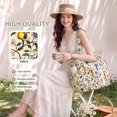 thumbnail image 3 of Gocvo Multiple Pockets Corduroy Bag, Large Tote Bag for Women, Ladies Bag Casual Hobo Handbags(Lemon Hummingbird), 3 of 11