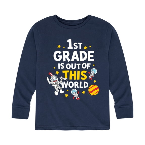 Dr. Seuss - First Grade Out Of This World - Youth Long Sleeve Graphic T-Shirt