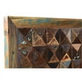 thumbnail image 5 of Taran Designs Alexander Geometric Wood King Bed in Vintage Brown Multicolor, 5 of 9