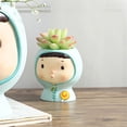 thumbnail image 3 of Toystoory Dibujos animados creativos Cabeza grande Muñeca Arte Maceta Linda Chica de dibujos animados Planta suculenta Maceta Escritorio Artesanía Bonsai Decoración del hogar No.2 Toystoory HA026773-02, 3 of 5