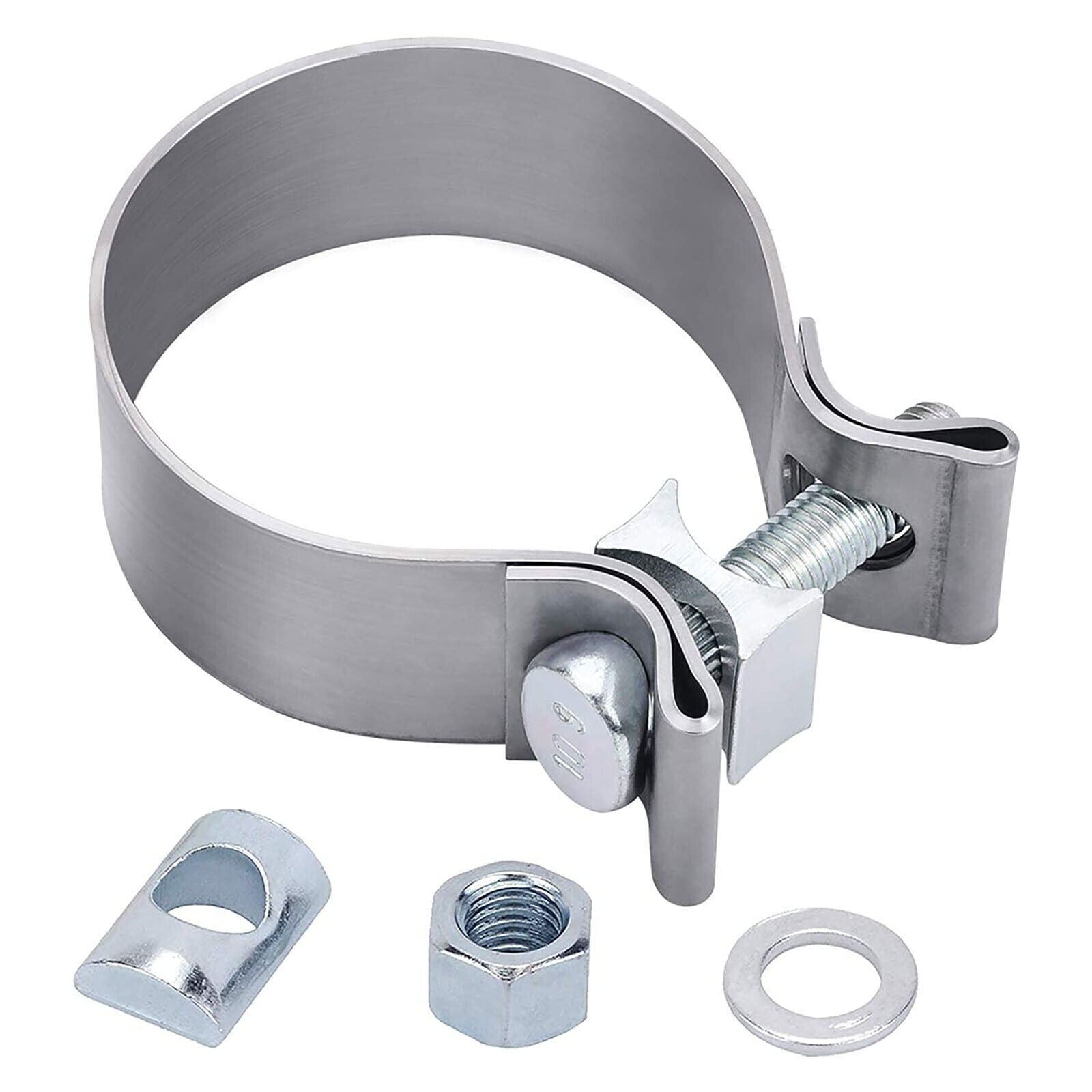 YIUIY 4PCS 2.5" Inch T409 Stainless Steel Narrow Band Exhaust Clamps Seal Band