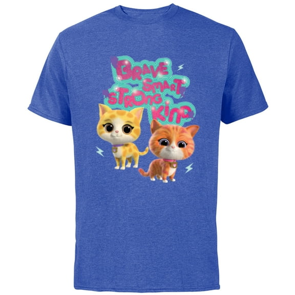 Disney Junior SuperKitties Brave Smart Strong Kind - Short Sleeve Cotton T-Shirt for Adults - Customized-Royal Heather