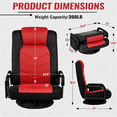 thumbnail image 2 of Yaheetech Swivel Floor Gaming Chair with Adjustable Backrest, Black/Red, 2 of 5