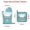 thumbnail image 2 of Daiia Bathtub with Soap Bubbles Pattern Oven Mitts and Pot Holders 4 pcs Set,High Heat Resistant 500 Degree Extra Thicken Long Kitchen Cotton Oven Glove, 2 of 6