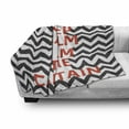 thumbnail image 3 of Marine Soft Flannel Fleece Blanket, Pop Culture Phrase with Keep Calm I am the Captain Message with Chevrons, Cozy Plush for Indoor and Outdoor Use, 70" x 90", Coral Grey and White, by Ambesonne, 3 of 6
