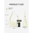 thumbnail image 3 of XINLANER Small Crescent Puffer Purse Shoulder Bag for Women Nylon Quilted Purses Bag Adjustable Shoulder Strap Puffy bag, 3 of 5