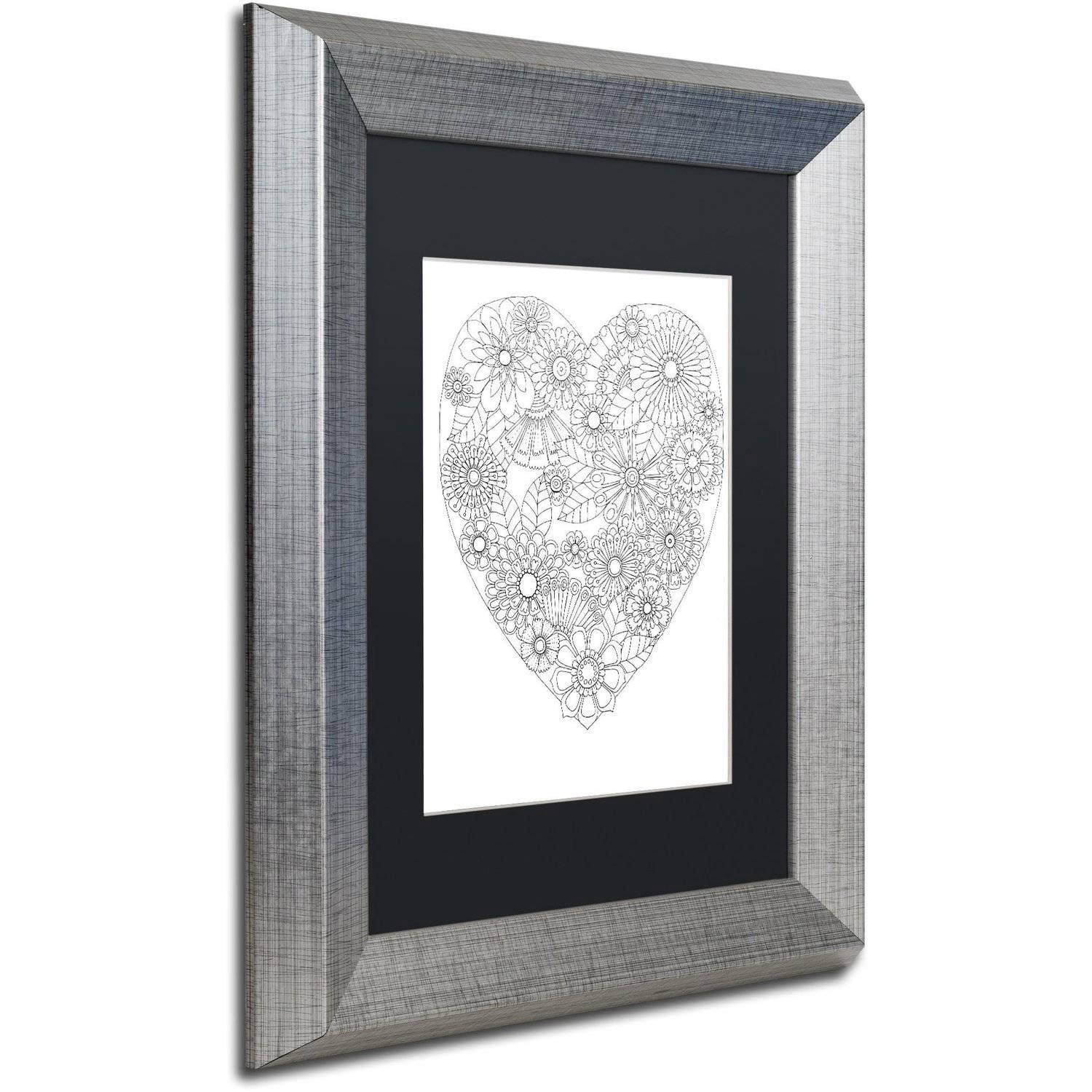 Trademark Fine Art "Big Beautiful Blossoms 13" Canvas Art by Hello Angel, Black Matte, Silver Frame