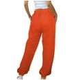 thumbnail image 6 of Diufon Sweatpants for Women Solid Color Lounge Pants Elastic High Waist Pants with Pockets, 6 of 6