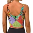 thumbnail image 3 of Vsdgher Dancing African Womans Print Women Sleeveless Athletic Tank Top Built-in Bra Camisole Sports Vest for Yoga Running Fitness Exercise with Removable Pads, 3 of 8