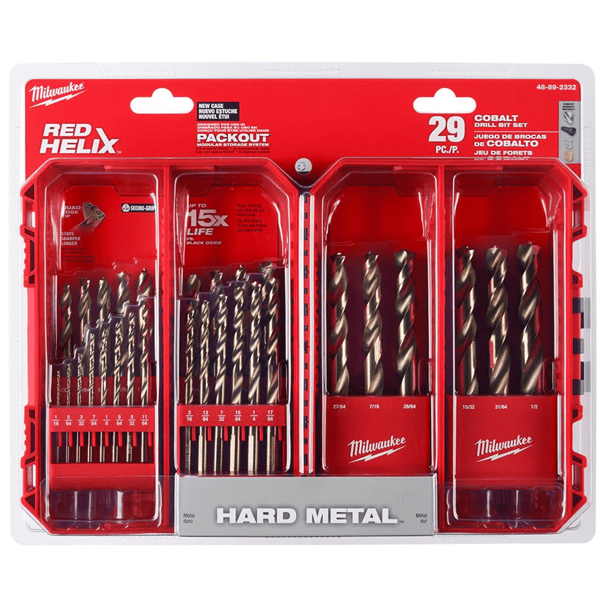 Milwaukee 48-89-2332 RED HELIX Cobalt 29pc Drill Bit Set
