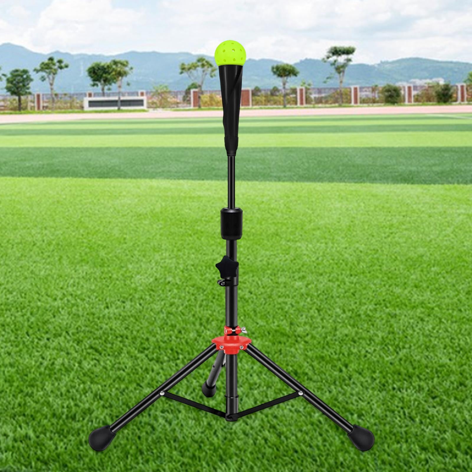 Baoblaze Baseball Batting Tee Accessories Professional Adjustable Height Comfortable Grip Red