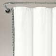 thumbnail image 3 of Boho Melora Tassel Yarn Dyed Eco-Friendly Recycled Cotton Shower Curtain Navy Single 72X72, 3 of 11