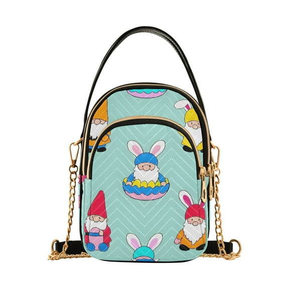 joogoo Women Cute Gnomes Chain Crossbody Bags Shoulder Handbag Phone Purse