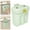 Green, variant on ZOURIH 15L Kitchen Compost Bin for Countertop or Under Sink - Hanging Small Trash Can with Lid for Cupboard/Bathroom/Bedroom/office/Camping, Mountable Indoor Compost Bucket,White