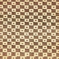 thumbnail image 1 of Ahgly Company Indoor Square Abstract Sun Yellow Checkered Area Rugs, 7' Square, 1 of 6