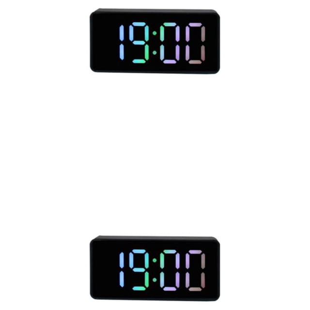 Yuarrent Reloj de escritorio con indicador de temperatura y alarma digital LED Type2 NO2