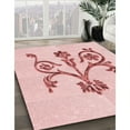 thumbnail image 3 of Ahgly Company Machine Washable Indoor Rectangle Transitional Light Rose Pink Area Rugs, 7' x 10', 3 of 7