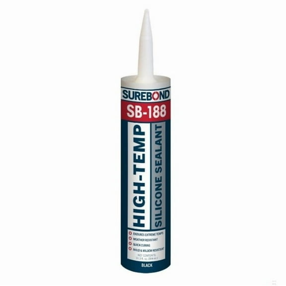 Surebond Black High-Temp Silicone Sealant, Single 10.3 fl. oz. Cartridge