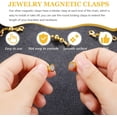 thumbnail image 2 of 10 Pieces Locking Magnetic Jewelry Clasps Round Magnetic Lobster Clasps Locking Closures Bracelet Necklace Clasps Extender for Jewelry Bracelet Necklace Making, 0.3 Inch (Gold), 2 of 5