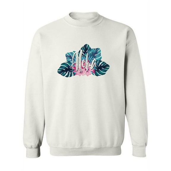 Aloha Flowers Sweatshirt Women -SPIdeals Designs, Female Medium