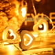 thumbnail image 1 of 1 cadena de luces decorativas de 1,5 m con 10 LED de madera blanca en forma de corazón, con batería y fuente de alimentación, ideal para San Valentín, Día de la Madre, boda, propuesta de matrimonio,, 1 of 7