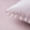 thumbnail image 4 of Phantoscope Light Pink Throw Pillow Covers 2 Pack, 12" x 20" Velvet Decorative Pillow Cases with Pom Poms, Soft Square Cushion Covers for Couch Sofa Bed, 4 of 9