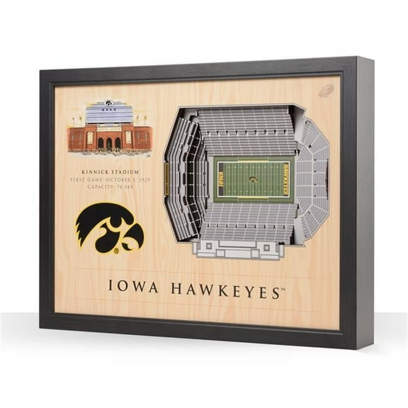 Iowa Hawkeyes 25.5" x 19.5" Kinnick Stadium Stadium Views Wall Art