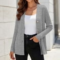 thumbnail image 2 of Brqkzdu Ribbed Knit Cardigan Sweaters for Women Button Up Long Sleeve Open Front Lightweight Cardigans Fall Loose Soft Comfy Sweater Cardigan with Pockets, 2 of 8