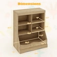 thumbnail image 3 of Costway 34.5" Kids Bookshelf  with Anti-Tipping Kits Multi-functional Display Rack Natural, 3 of 10