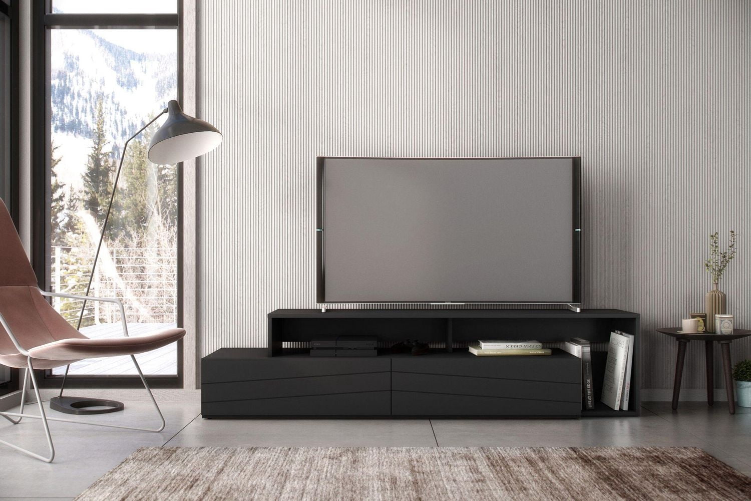 Nexera Tonik 72 in TV Stand, White