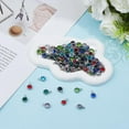 thumbnail image 4 of 112pcs Birthstone Pendants 8 Colors Round Glass Rhinestone Charms Stainless Steel Charms with Jump Rings for Jewelry Necklace Bracelets Earrings Making for making, 4 of 7
