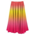 thumbnail image 4 of Maxi Skirts for Women Summer Printed Wrap Skirt Elastic Waist A Line Boho Beach Skirt Flowy Womens Long Skirt Hot Pink XXL, 4 of 4