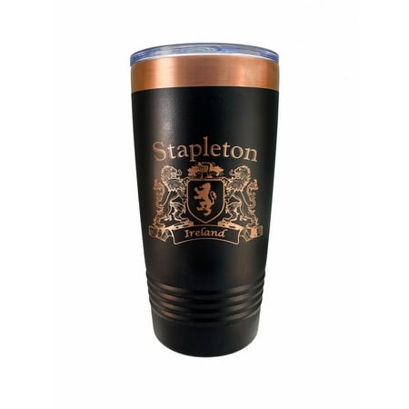 

Stapleton Irish Coat of Arms Black Travel Mug
