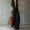 Black, variant on Women's Bohemian Solid Color Crinkle Halter Jumpsuit – Backless Deep V Tie Waist Flowy Romper Beach & Daily Life Outfit White,XL
